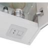 Шкаф зеркальный LEMARK ZENON 80х80 см 2-х дверный, с козырьком-подсветкой, с розеткой, белый глянец LM80ZS-Z